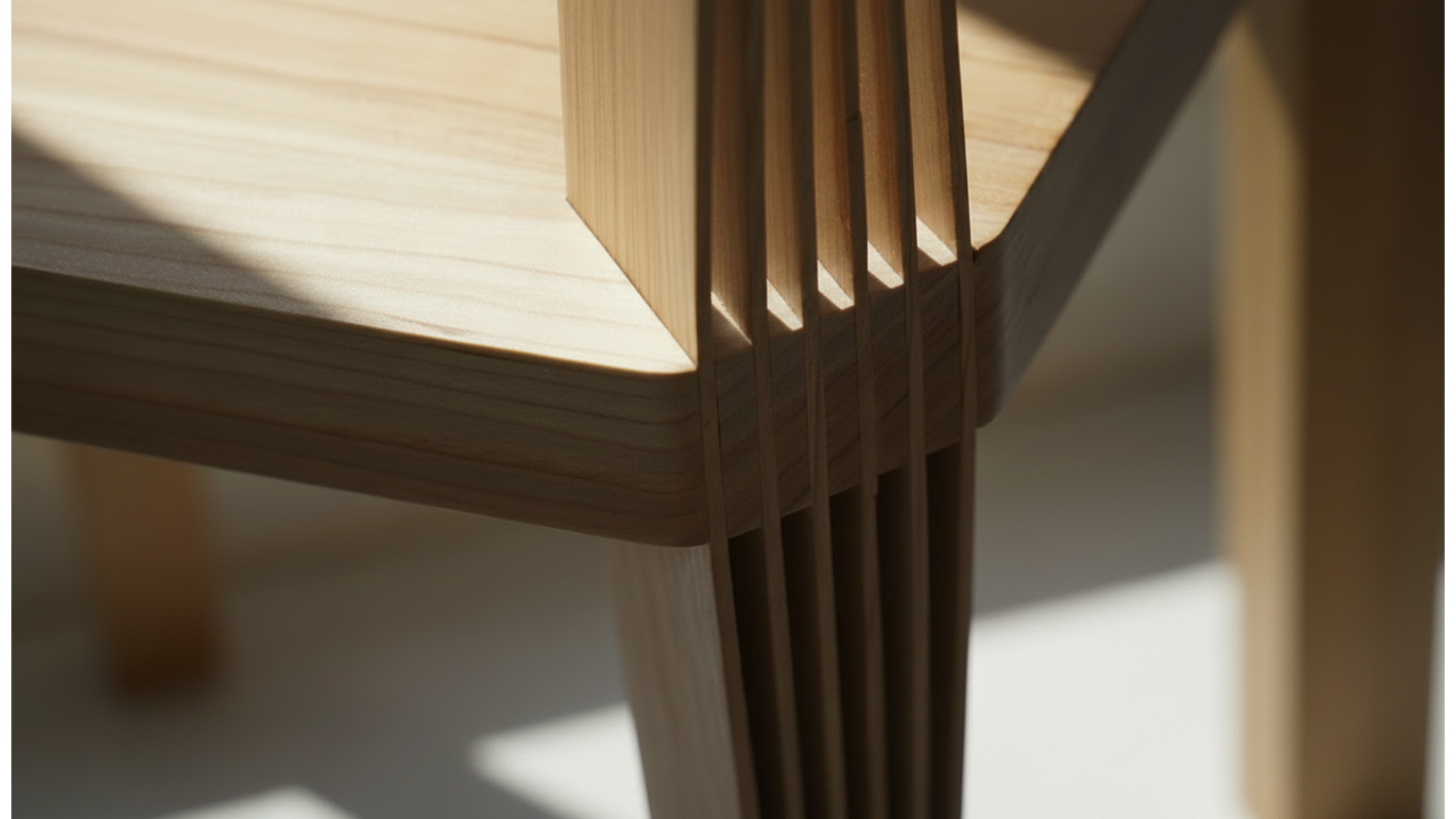 XI bar chair slatted leg detail